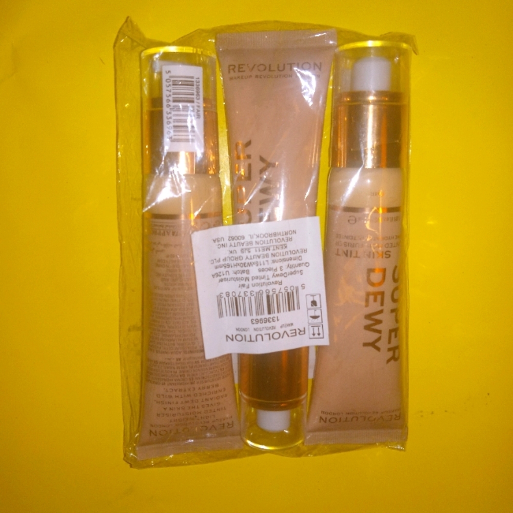 3 pk of REVOLUTION Super Dewy Tinted Moisturizer-Fair